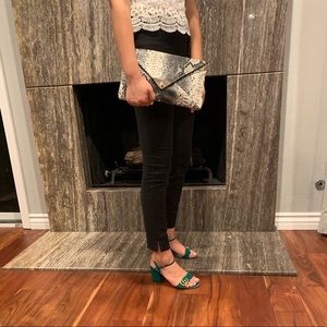 Faux snake skin bag